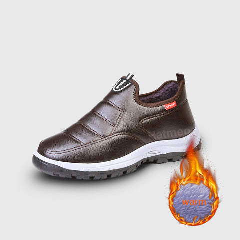 🔥🎁Men's Outdoor Leather Waterproof Walking & Warm Shoes W181 (Buy 2 Free Shipping)