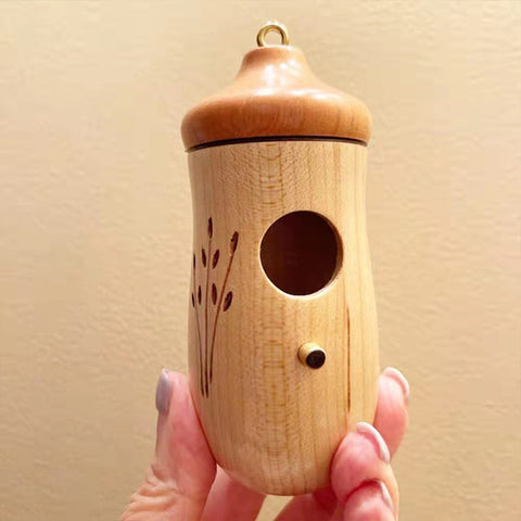 Hatmeo Wooden Hummingbird House