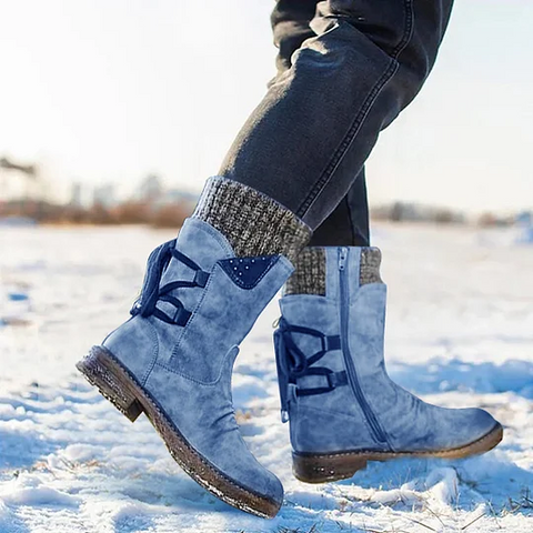 Hatmeo Women's Winter Warm Back Lace Up Snow Boots