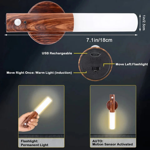 Hatmeo Intelligent Human Body Sensing LED Night Light Creative Lamp