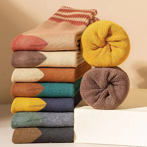 Hatmeo【10 Pairs】Women‘s Thick Wool Winter Socks to Keep Warm