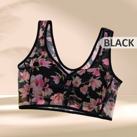 Hatmeo Push-Up Printed Tank Top Bra