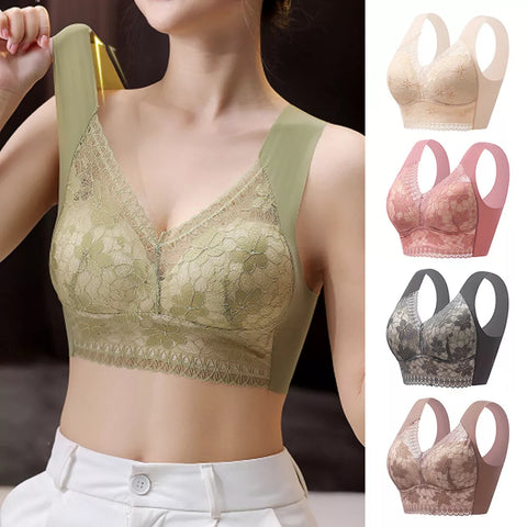 Hatmeo Lace Push-up Comfortable Seamless Bra (AQY)