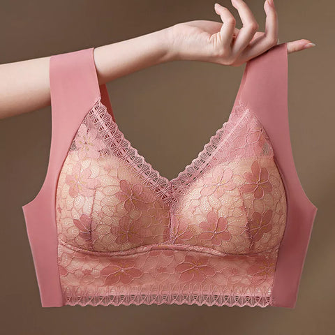 Hatmeo Lace Push-up Comfortable Seamless Bra (AQY)
