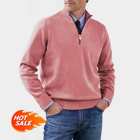 🎉2024 New Year Sale !🔥Men's Lock-Warm Basic Zipper Sweater (MY01)-2 Pcs Free Shipping!