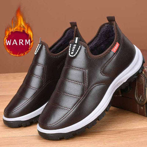 🔥🎁Men's Outdoor Leather Waterproof Walking & Warm Shoes W181 (Buy 2 Free Shipping)