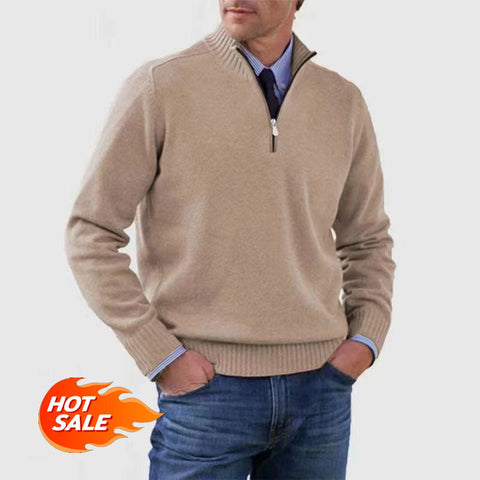 🎉2024 New Year Sale !🔥Men's Lock-Warm Basic Zipper Sweater (MY01)-2 Pcs Free Shipping!